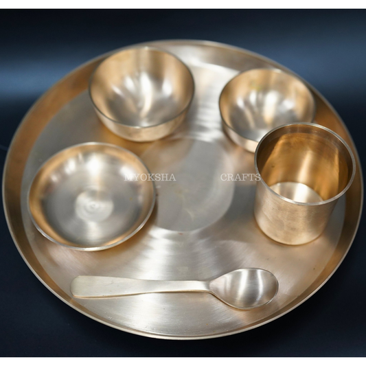 Exquisite Bronze Thali Set for Home Décor - Swadesiicart