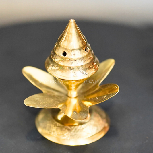Brass Lotus Agarbatti Stand - Swadesiicart