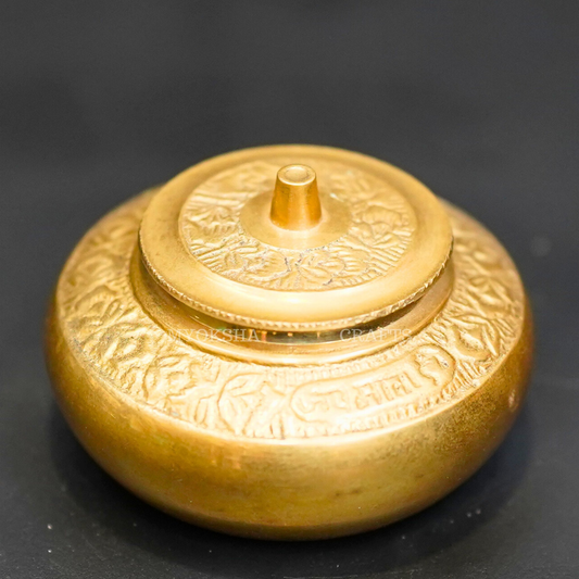 Brass kumkum Box - Swadesiicart