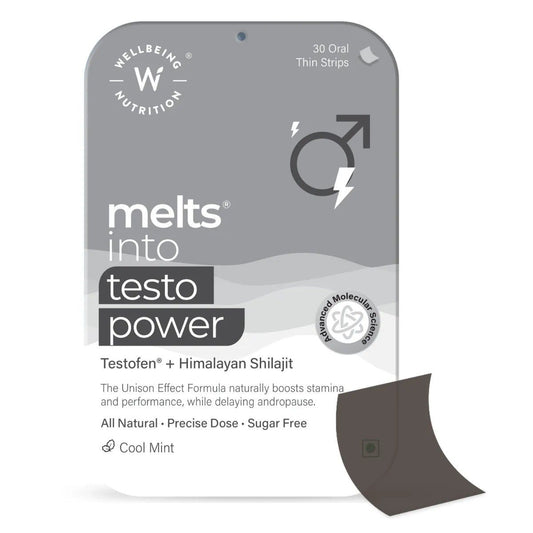 Wellbeing Nutrition Melts Testo Power Oral Strips-Cool Mint Flavor | Swadesiicart
