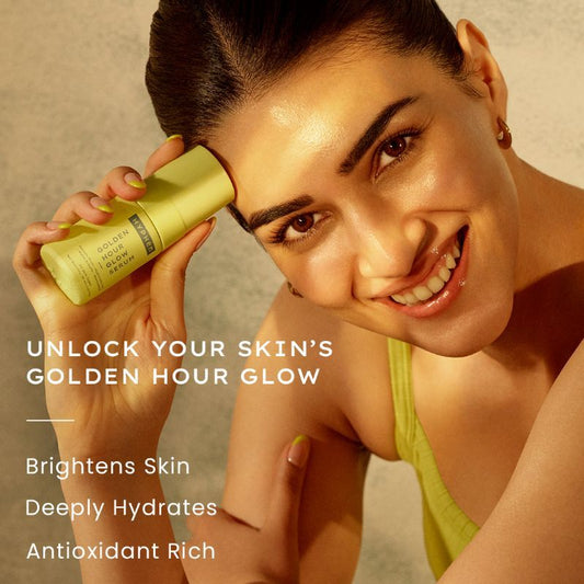 Hyphen By Kriti Sanon Golden Hour Glow Serum With Niacinamide, Alpha Arbutin, Hyaluronic Acid & Kakadu Plum, For Men & Women