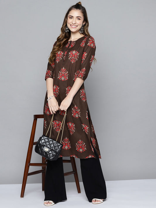 HERE&NOW Women Ethnic Motifs Printed Kurta - Swadesiicart