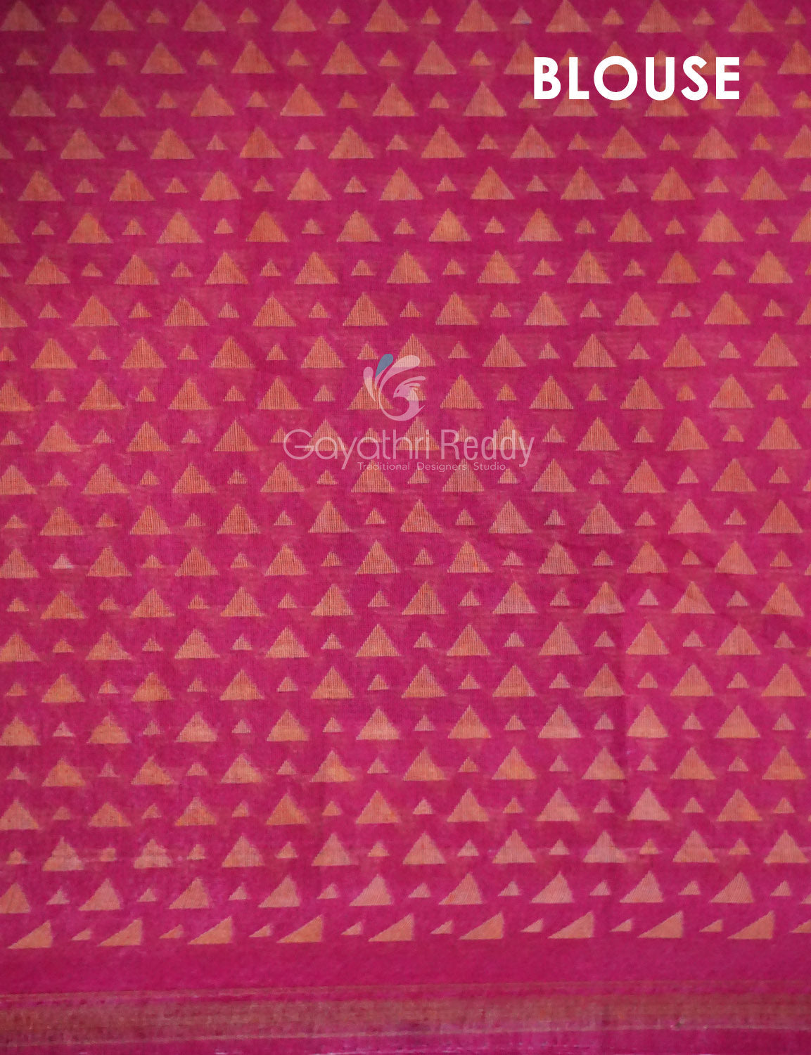 Shades of Dark Green With Rose Pink Blouse Creeper Design Semi Chanderi Saree By Gayathri Reddy Designer Studio | Swadesiicart