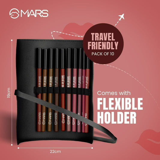MARS Cosmetics Edge of Desire Lip Liner With Holder - Set A - Swadesiicart