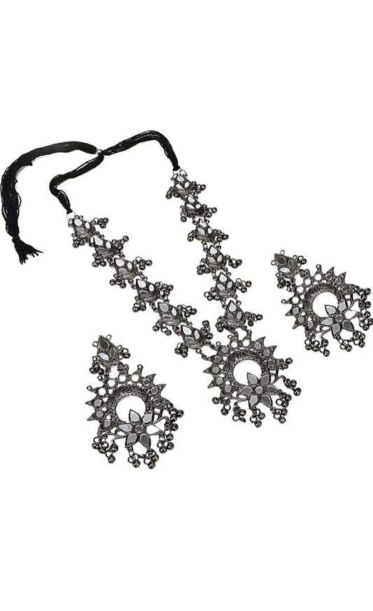 Mominos Fashion Traditional Mirror Design Necklace Set Mangalsutra - Swadesiicart