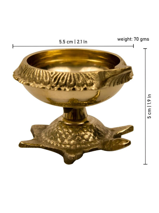 Spillbox Gold Toned Vasthu Deep Pooja Essentials | Swadesiicart