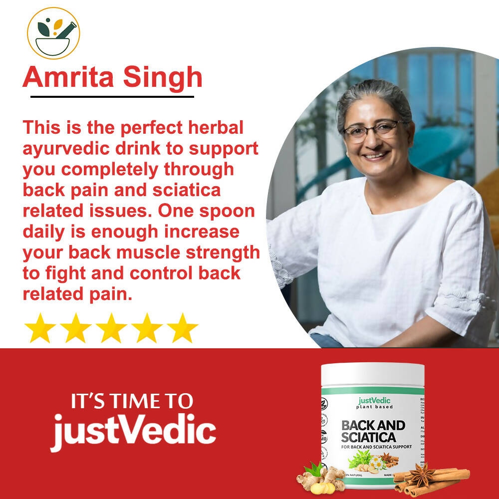 Just Vedic Back And Sciatica Support Drink Mix - Swadesiicart