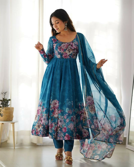 Joban Fashion Rama Kurta Set Organza Sequin Embroidery Work