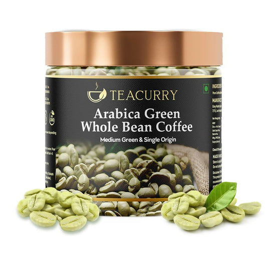 Teacurry Arabica Green Coffee Bean (Raw Whole Beans, 100% Arabica, Unroasted) - Teacurry
