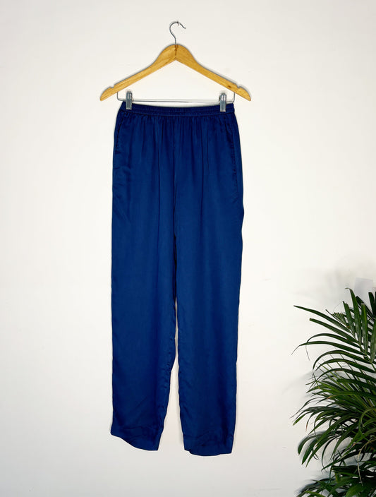 trueBrowns Blue Silk Bottom | Swadesiicart