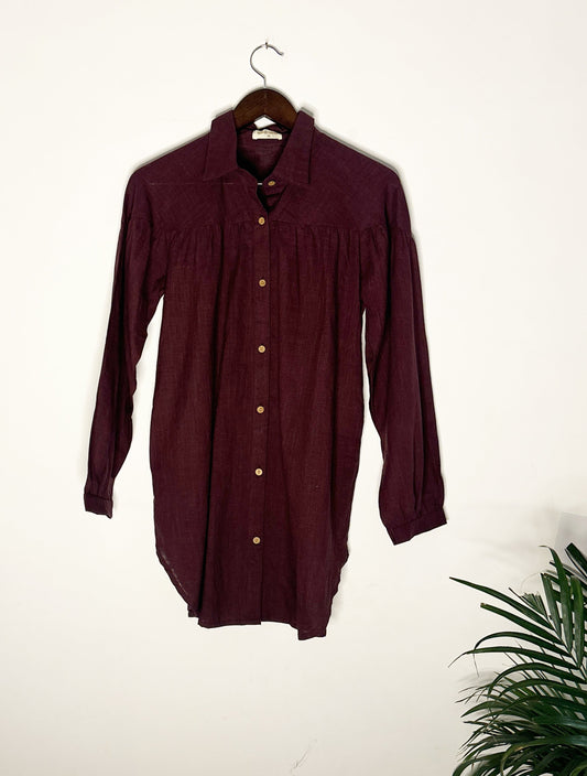 trueBrowns Wine Slub Top | Swadesiicart