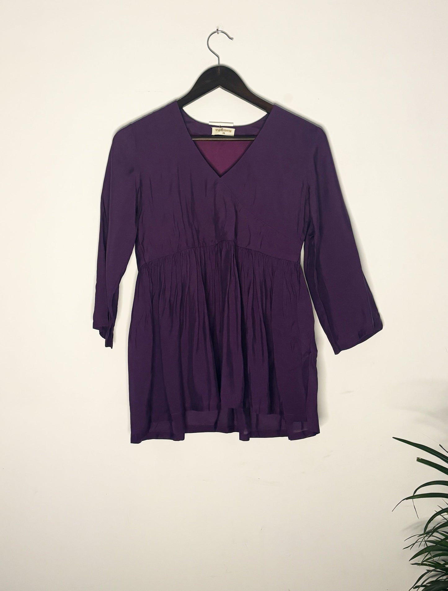 trueBrowns Purple Muslin Top | Swadesiicart