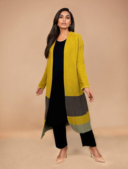 trueBrowns Mustard Woollen Cape | Swadesiicart