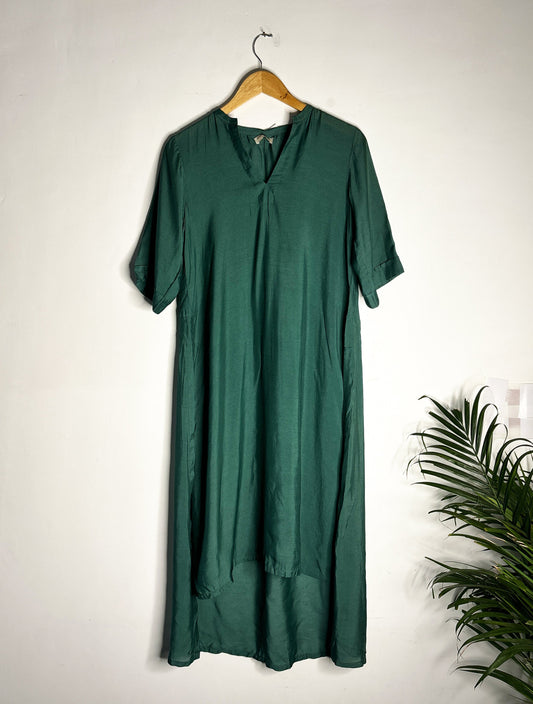 trueBrowns Green Modal Kurta | Swadesiicart
