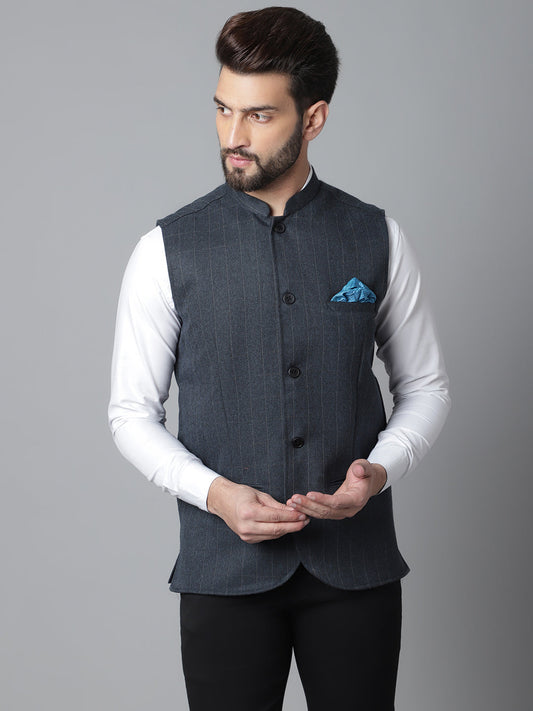 Even Apparels Men's Beige Nehru Jacket With Welt Pockets | Swadesiicart