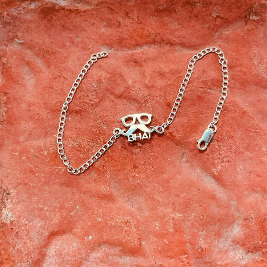 trueBrowns 925 Sterling Silver Chashmish Bhai Silver Chain Rakhi | Swadesiicart