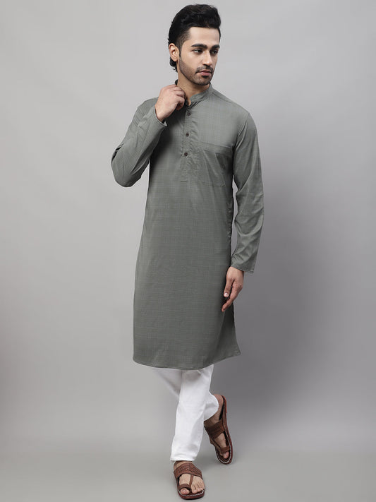 Even Apparels Multi Pure Cotton Kurta With Band Collar | Swadesiicart