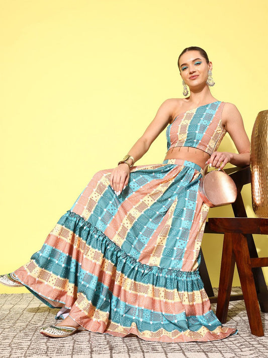 Ahalyaa Women Ethnic Printed Co-Ords - Swadesiicart