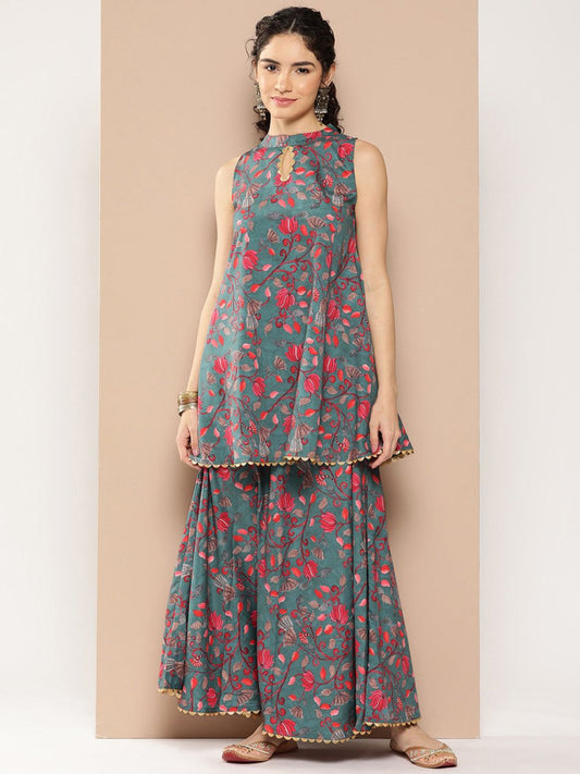 Ahalyaa Women Floral Printed Co-Ords - Swadesiicart
