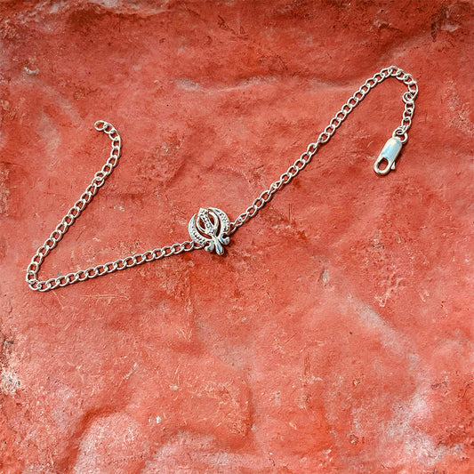 trueBrowns 925 Sterling Silver Khanda Silver Chain Rakhi | Swadesiicart