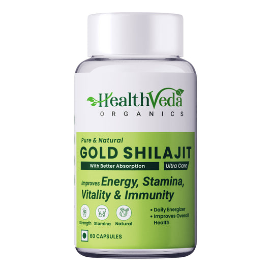 Health Veda Organics Gold SJ Veg Capsules - Swadesiicart