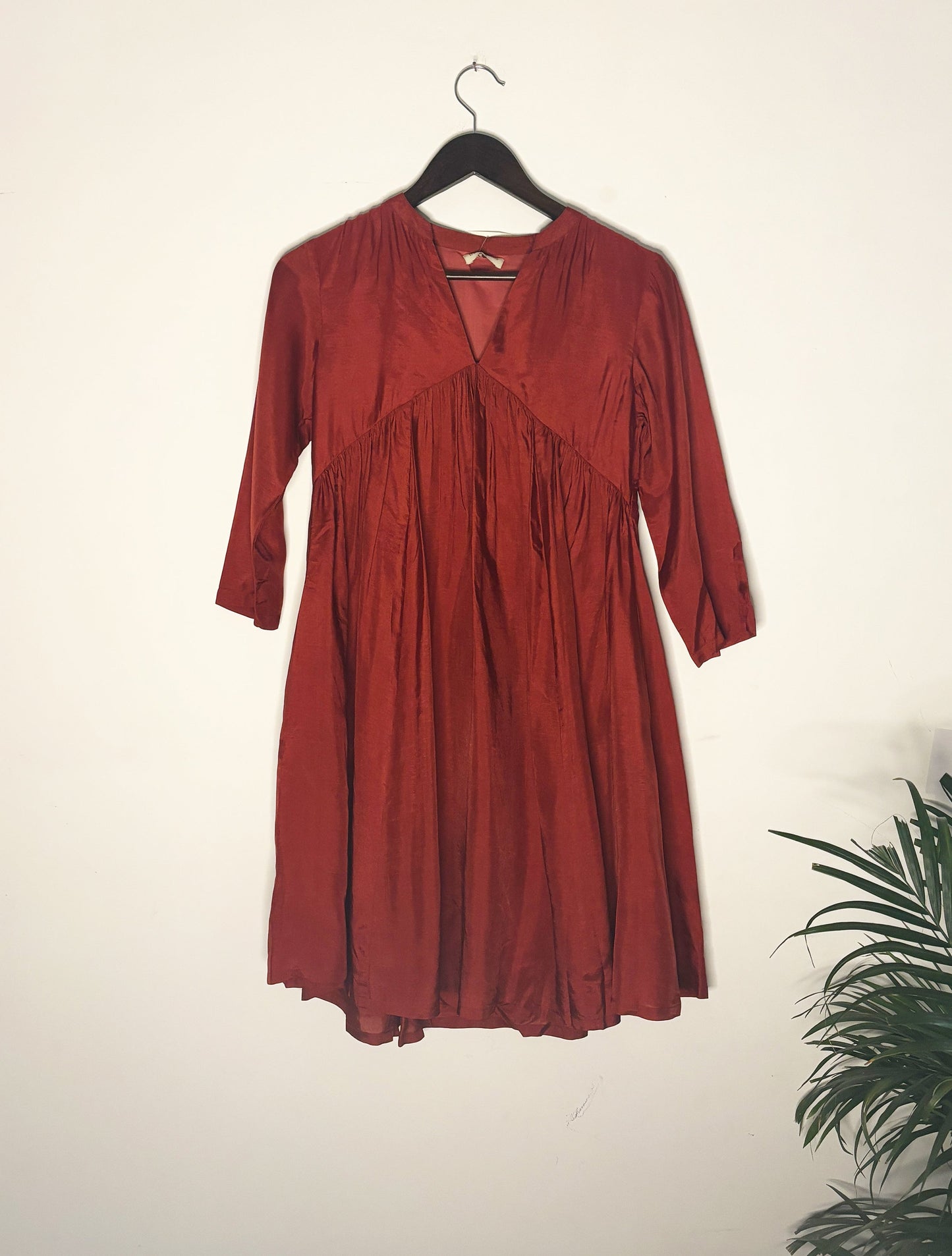 trueBrowns Maroon Silk Top | Swadesiicart