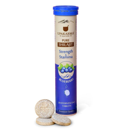 Upakarma Ayurveda Pure Sj Effervescent Tablets - Blueberry | Swadesiicart