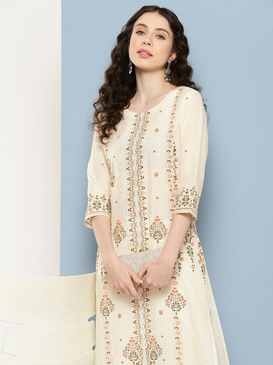 Ahalyaa Women Floral Printed Kurta | Swadesiicart