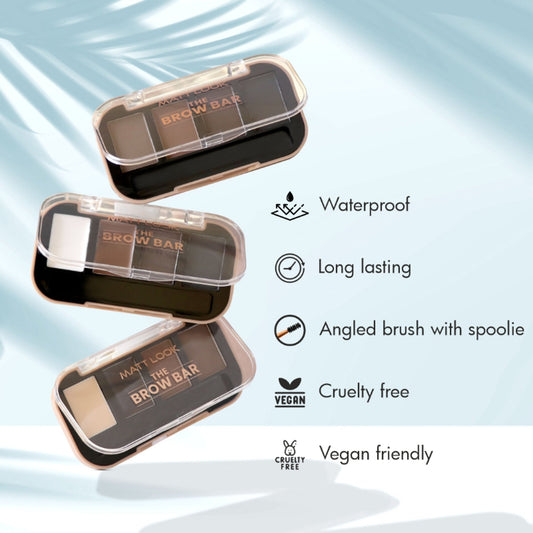 Matt Look The Brow Bar Eyebrow Enhancer Eyeshadow Palette - Intense 03 - Swadesiicart