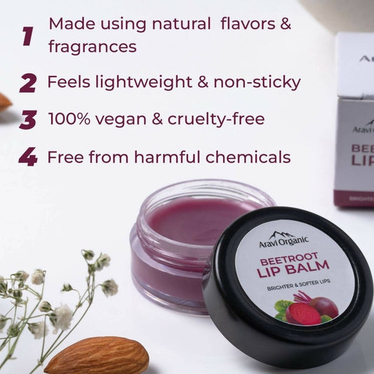 Aravi Organic Beetroot Lip Balm | Swadesiicart