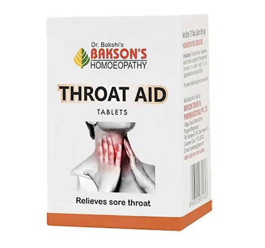 Bakson's Homeopathy Throat Aid Tablets | Swadesiicart
