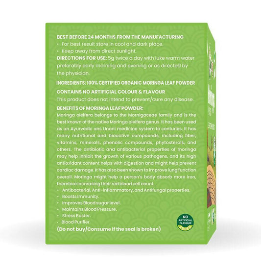 Nutriorg Certified Organic Moringa Powder - Swadesiicart