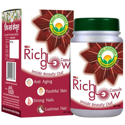 Basic Ayurveda Rich Glow Capsules | Swadesiicart