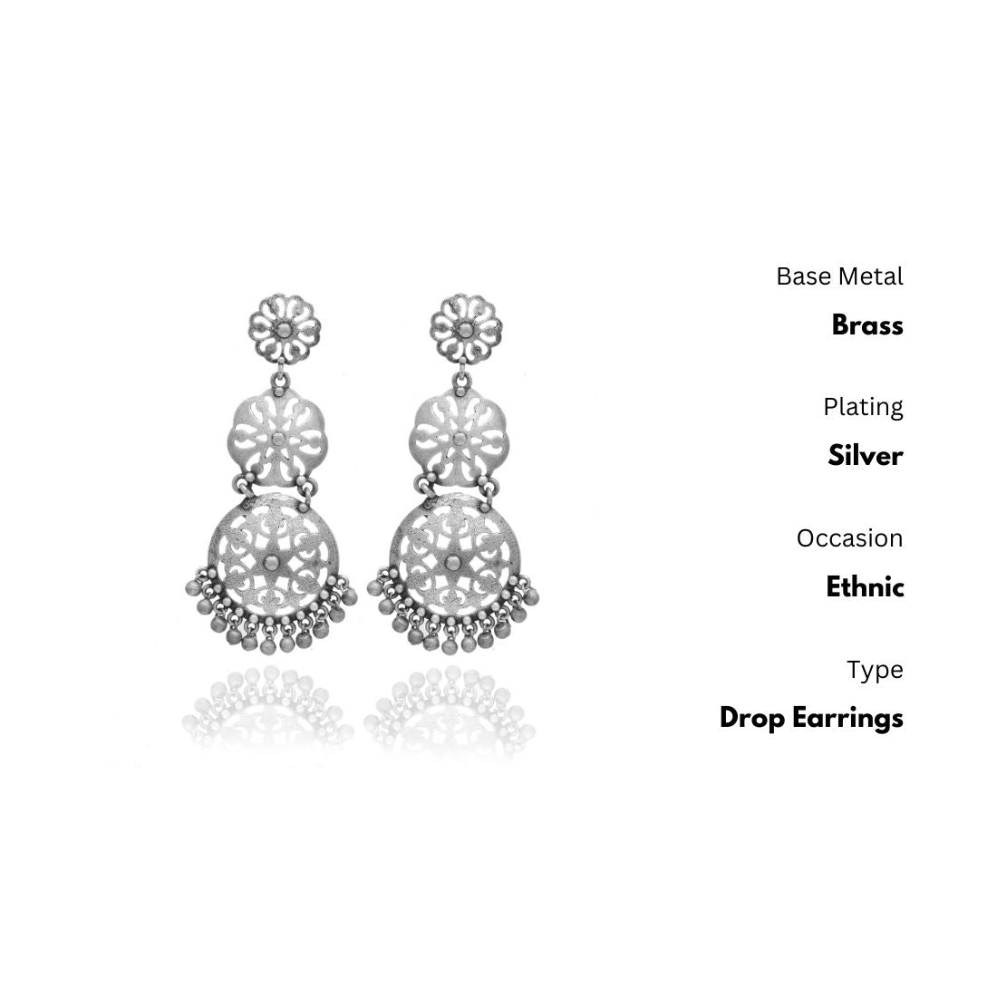New Stylish Oxidized Gold-Polished Gold Drop Earrings for Womens by House of Ree | Swadesiicart