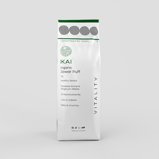 IKAI Organic Jowar Puff (Roasted) - Swadesiicart