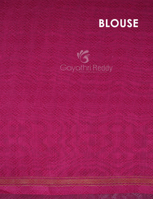 Shades of Rani Pink And Red Colour Blouse Patola Print Semi Chanderi Saree By Gayathri Reddy Designer Studio | Swadesiicart