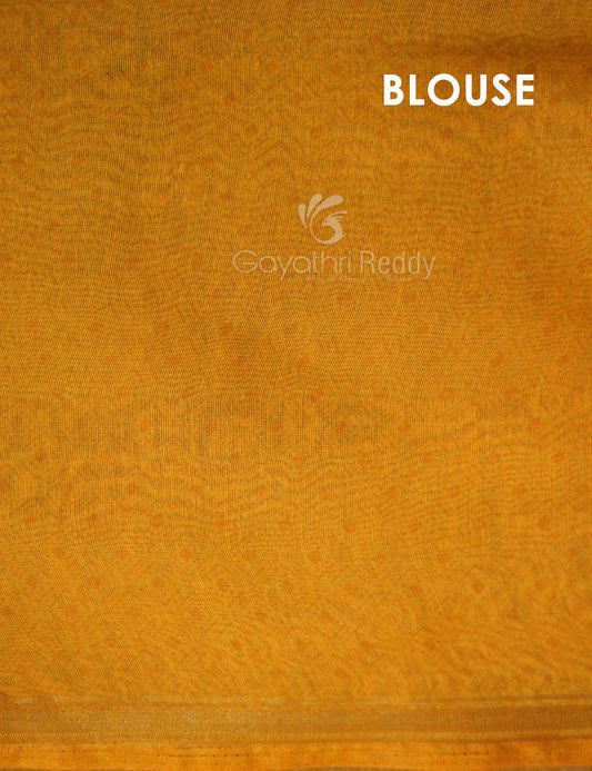 Shades of Cream And Haldi Colour Blouse Patola Print Semi Chanderi Saree By Gayathri Reddy Designer Studio | Swadesiicart