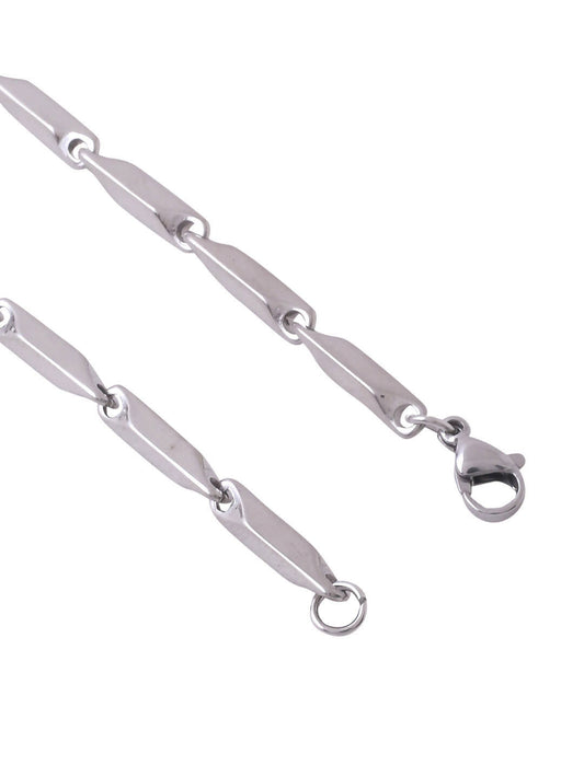 NVR Men Rhodium-Plated Stainless Steel Bohemian Chain | Swadesiicart
