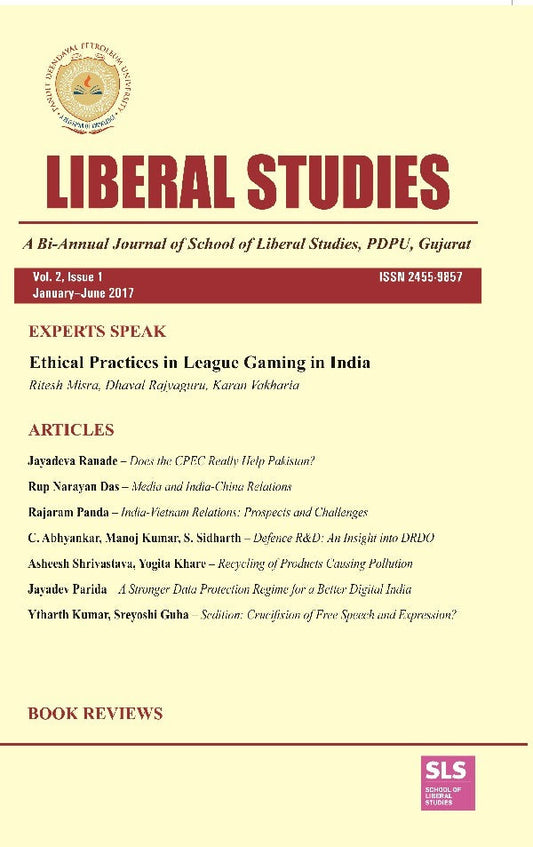 Liberal Studies : a Bi-Annual Journal of School of Liberal Studies, Pdpu, Gujarat (Vol. 2, Issue 1) January- June 2017 - Gyan Books