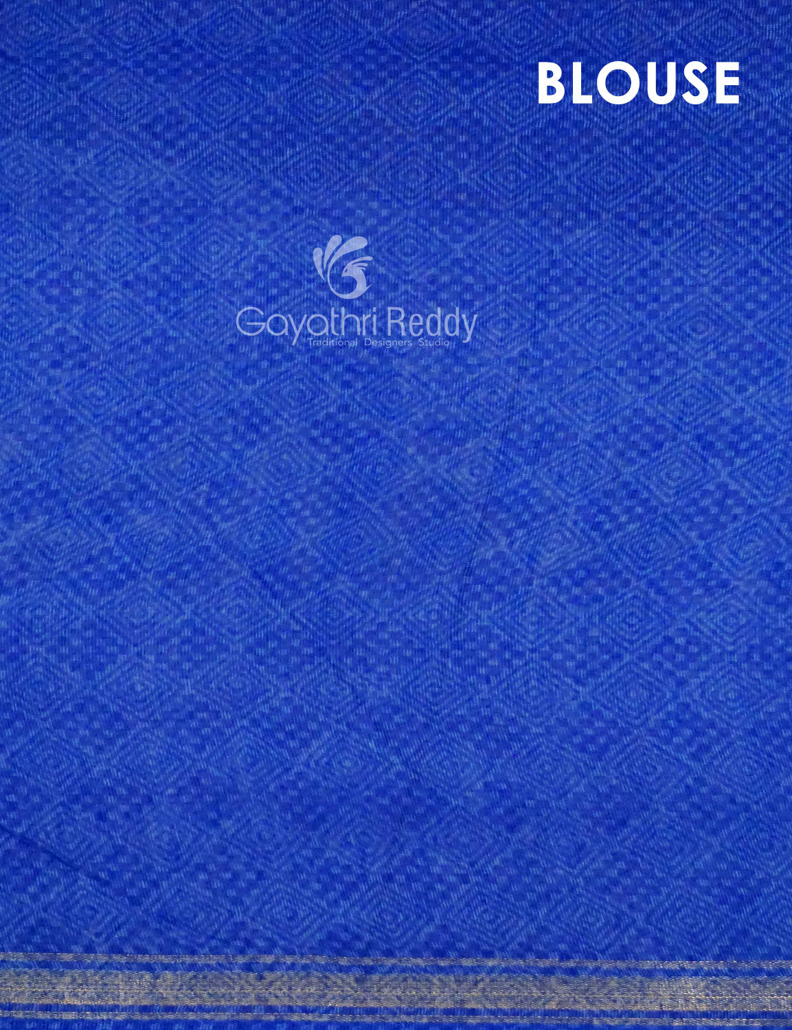 Combo of Off White and Blue Patan Patola Semi Chanderi Saree By Gayathri Reddy Designer Studio | Swadesiicart