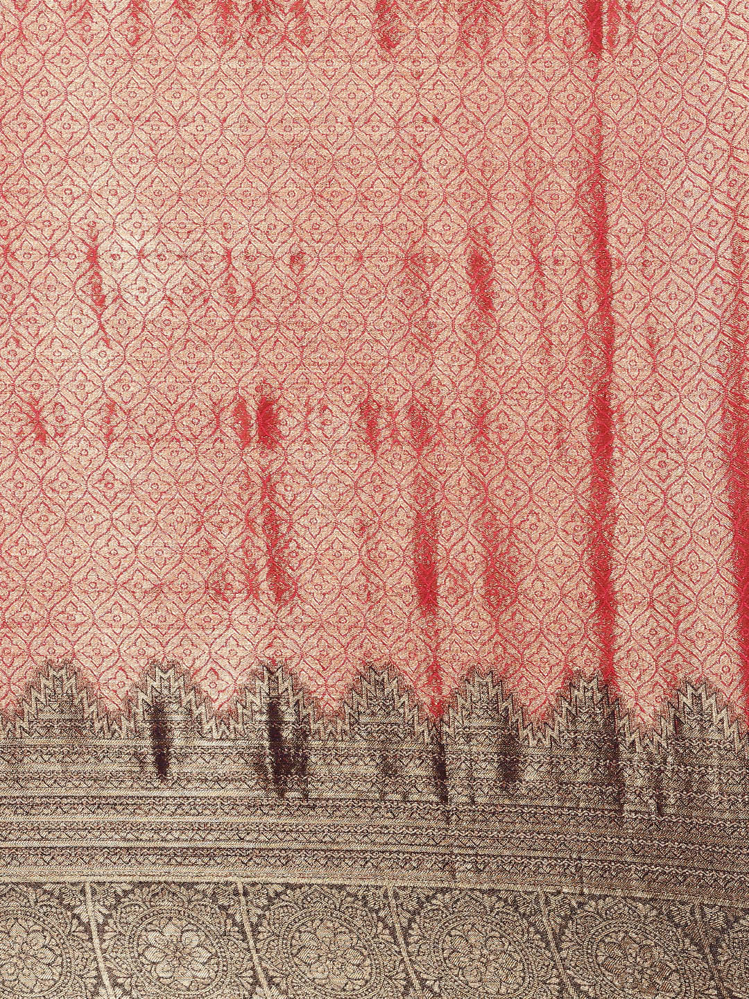 Saree Mall Pink Woven Design Zari Silk Blend Banarasi Saree | Swadesiicart
