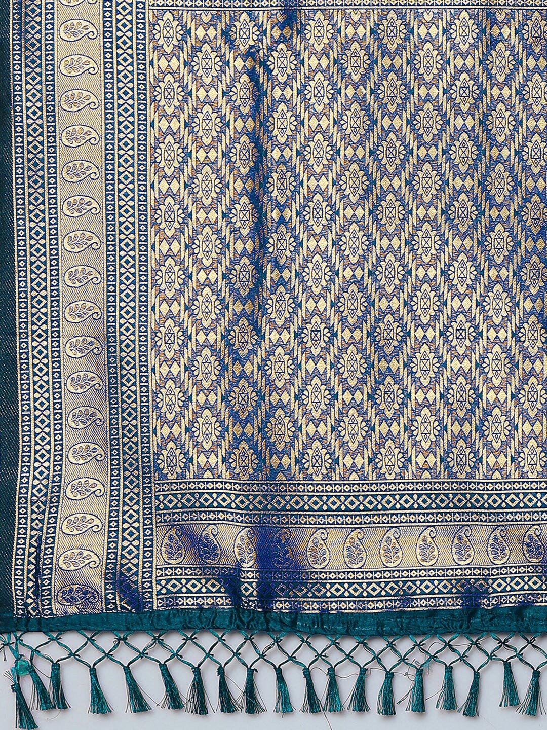 Mitera Ethnic Motif Woven Design Zari Banarasi Saree | Swadesiicart