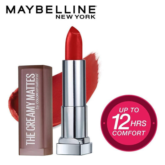 Maybelline New York Color Sensational Creamy Matte Lipstick / 634 Bold Crimson - Swadesiicart