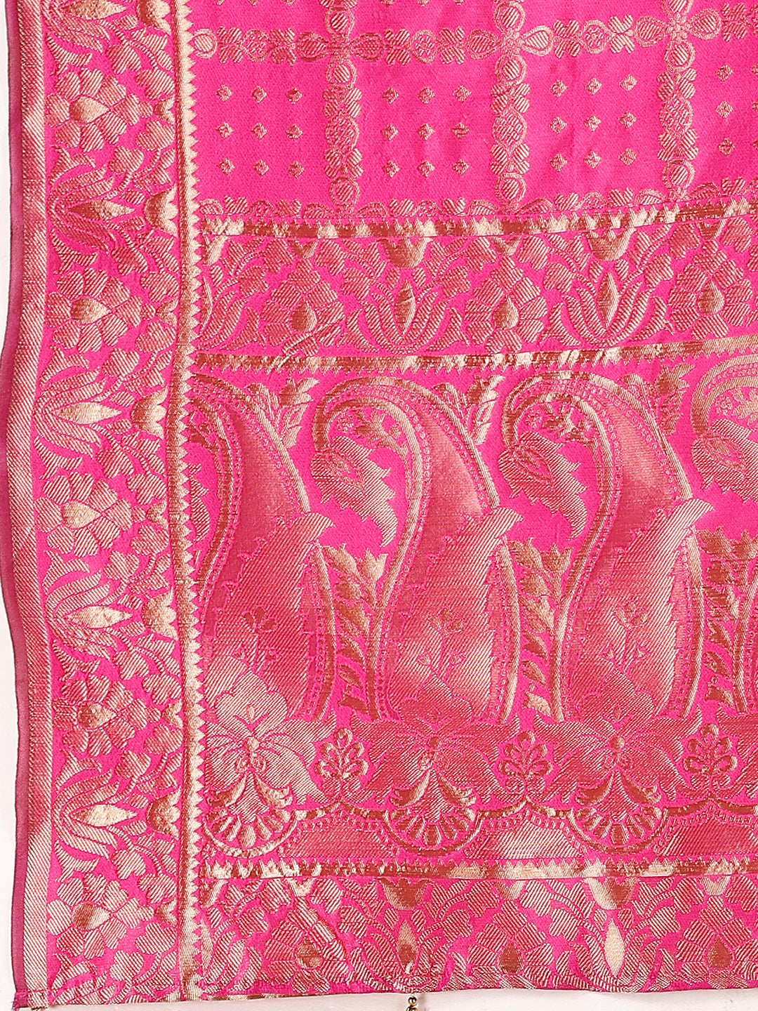 Lorenvalley Fashion Black & Pink Semi-Stitched Lehenga & Unstitched Blouse With Dupatta | Swadesiicart