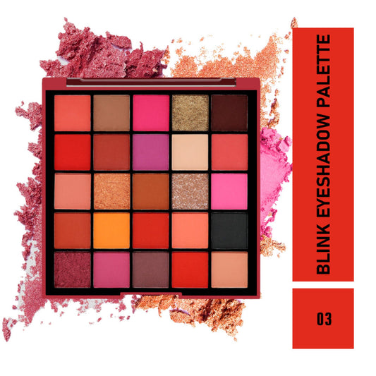 Matt Look 25 Colors Blink Eyeshadow Palette - 03 - Swadesiicart