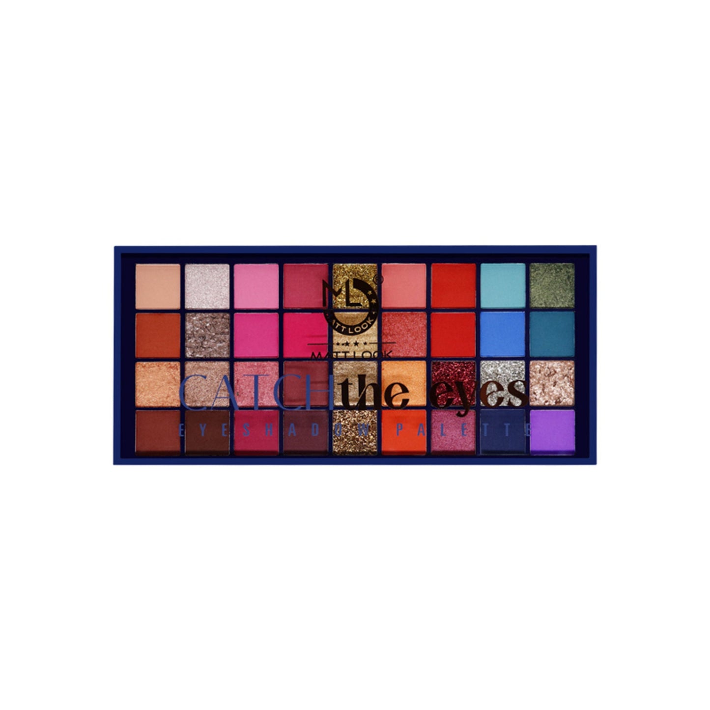 Matt Look 36 Colors Catch The Eyes Eyeshadow Palette - 02 - Swadesiicart
