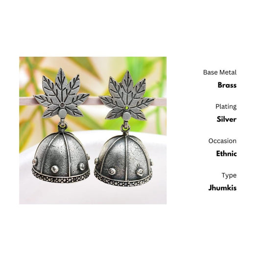 New Stylish Oxidized Gold-Polished Gold Studs Earrings for Womens by House of Ree | Swadesiicart
