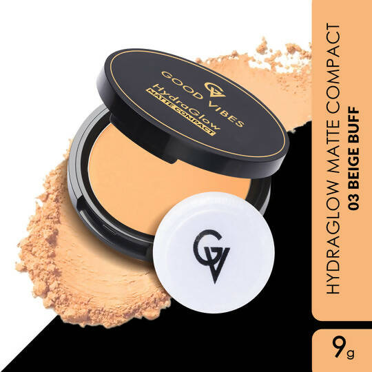 Good Vibes HydraGlow Matte Compact - Beige Buff 03 - Swadesiicart