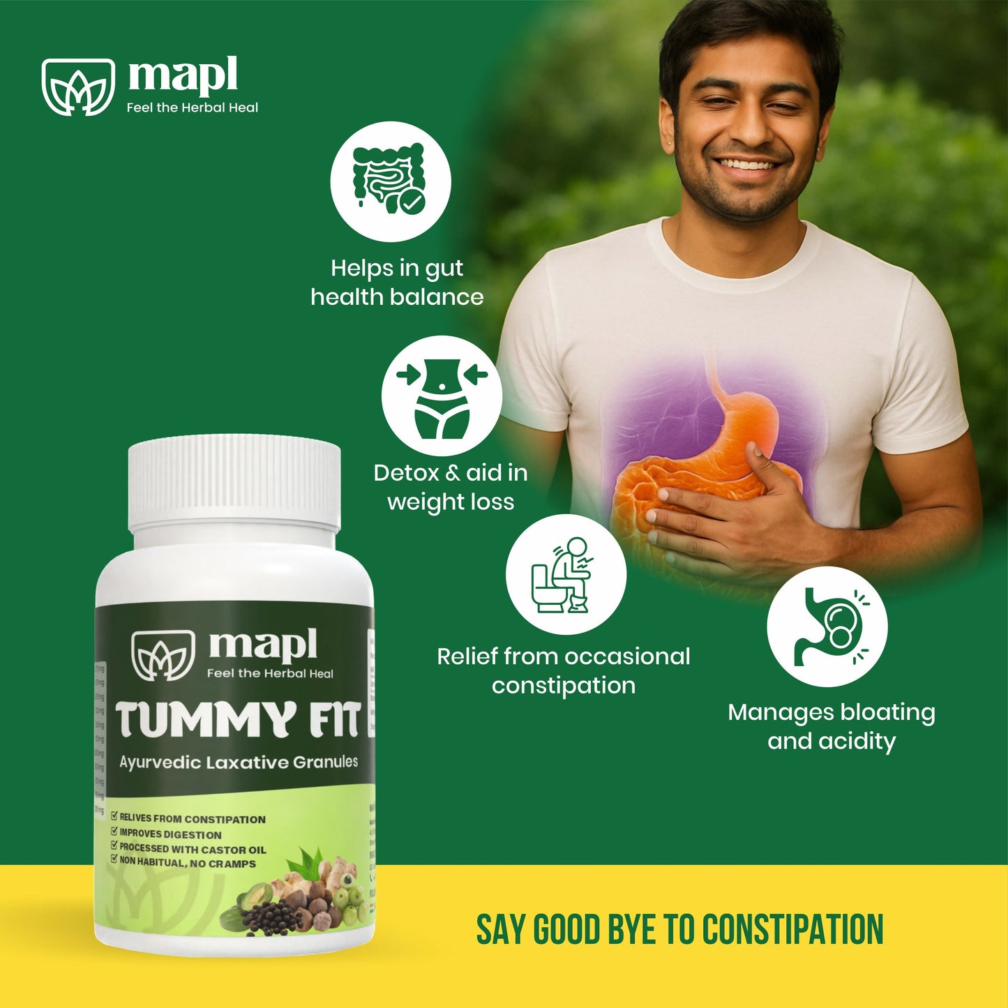 MAPL Tummy Fit Ayurvedic Laxative Powder | Swadesiicart