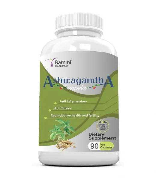 Ramini Bio Nutrition Ashwagandha 500mg Veg Capsules | Swadesiicart